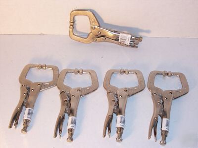 5 pc. 6'' locking c clamps metal work holding tools