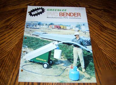 1973 greenlee pvc bender bulletin no. e-850