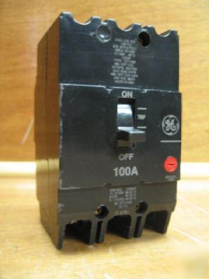 Ge general electric breaker TEY3100 tey-3100 100 amp a