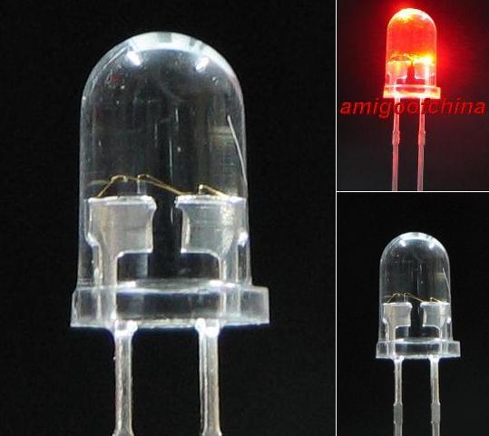 3MM 15X red flash led bulb alarm free resistors