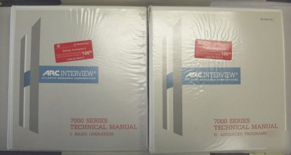Atlantic research 7000 series technical manual 1 and 2
