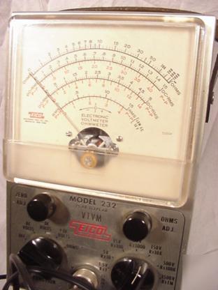 Vintage eico model 232 tv testing meter peak to peak 