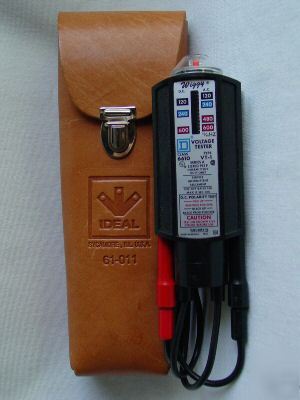 Wiggy voltage tester by square d with a leather case