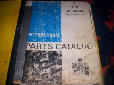 International ht-61 715 combine parts catalog book