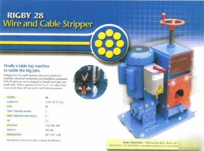 New r-28 wire & cable stripper 1/16