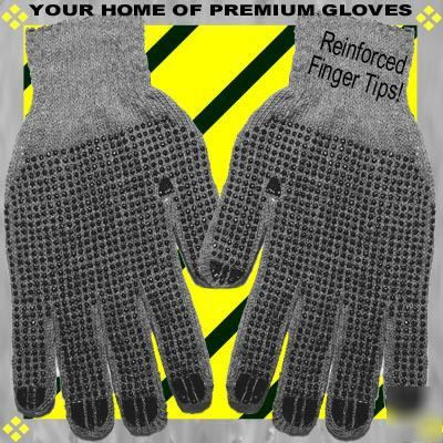 Md gloves 30 pairs work latex dot grip palm & fingers