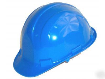 Hard hat hats safety helmet 6 point suspension blue