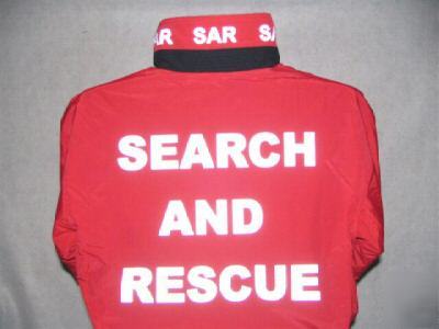 Reflective search & rescue jacket, sar, sar red, xxxl