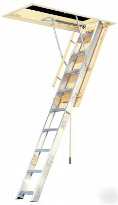 12' attic ladder 25 in. 300 lb cap.