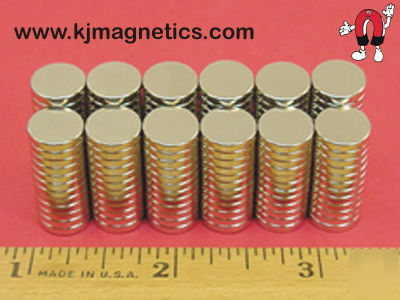 150 rare earth neodymium disc magnets - 10MM dia. x 2MM