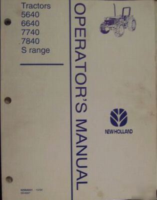 Ford 5640,6640,7740,7840 tractors operator's manual