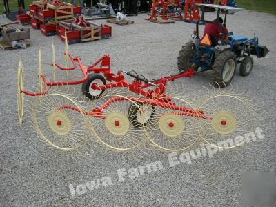 Enorossi 10 wheel hay rake, wheel rake, hay rake