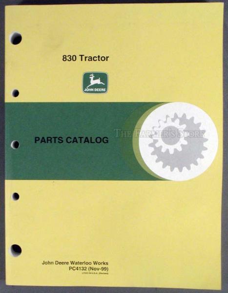 John deere 830 tractor parts catalog manual PC4132 jd