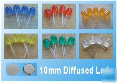 60PCS of 10MM diffused leds (with 60PCS CR2032)