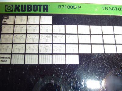Kubota B7100D-p tractor parts catalog microfiche fiche
