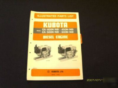 Kubota EA400N EA450N EA500N EA600N engine parts manual