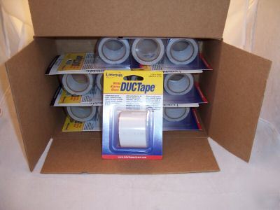 12 roll case of white duct tape 1-1/2