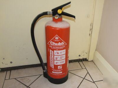 Chubb fire extinguisher hydro spray saftey checked 1YR