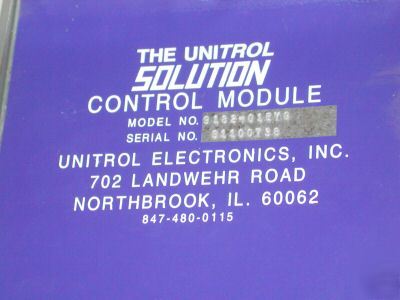 New unitrol solution welder controller model 9182-01EYG