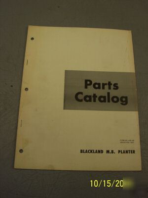 White tractor parts catalog blackland mb planter