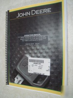 John deere LX172,176,178,188 operators manual