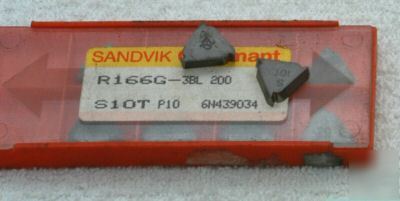New sandvik R166G-3BL 200 10PC treading insert 