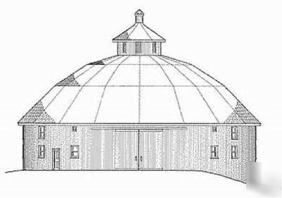 *rare ~ round barn plans drawings*