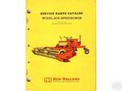 New holland 905 speedrower service parts manual