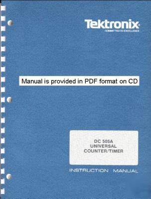 Tek tektronix DC505A dc 505A operation & service manual