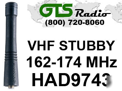 Motorola HAD9743 vhf stubby antenna for PR400