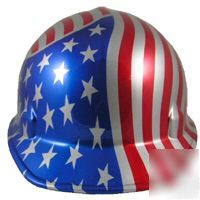 New hardhats hard hats american flag headturner