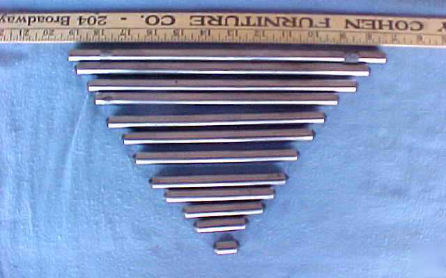 Set 12 measuring calibration standard rods 1 to 12 in 