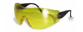 New home run yellow tint safety glasses global vision - 