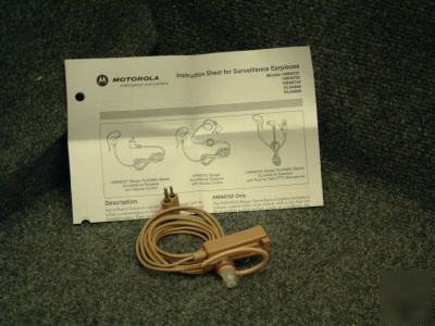 New motorola 2 piece surveillance mic beige in box
