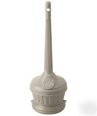 Smokers outpost - outdoor cigarette receptacle beige