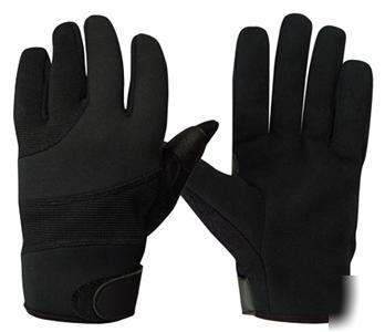 New black street shield gloves - medium