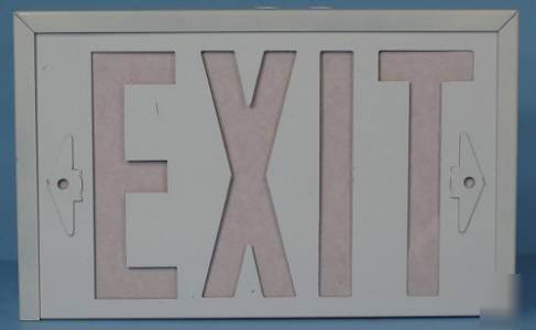 New * siltron exit sign lighted red emergency wx ir-120 