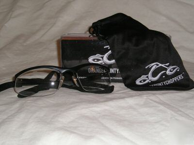 Occ safety glasses - clear anti fog - black alum' frame