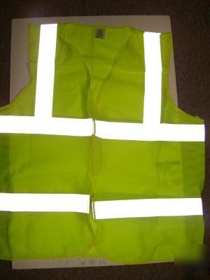 Breakaway mesh lime green safety vests (xl) 
