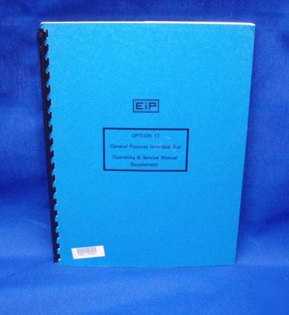 Eip option 017 gpib operating & service manual