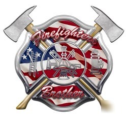 Firefighters brother decal reflective 6