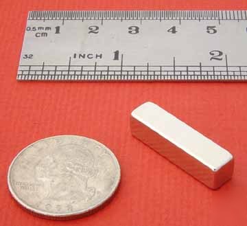 Magnets neodymium block 1 x 1/4