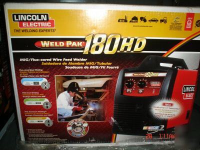 New lincoln electric weld pack 180 hd mig welder in box