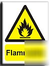 Flammable sign-adh.vinyl-200X250MM(wa-054-ae)