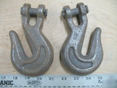 Lot of 2 hi-test usa chain clevis hooks low shipping 