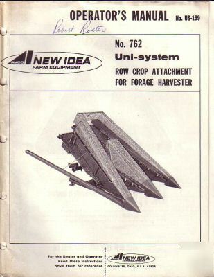 New avco idea uni system 762 row crop attachment 1973
