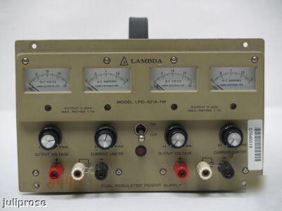 Lambda lpd-421A-fm 0-20V;0-1.7A dual power supply