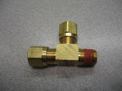 Parker brass d.o.t. compression tee VS271NTA-6-4