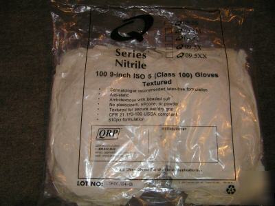 Qrp 9 inch anti-static nitrile gloves 100 per bag