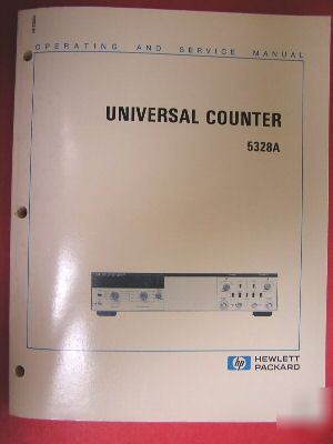 Hp 5328A universal counter operating & service manual